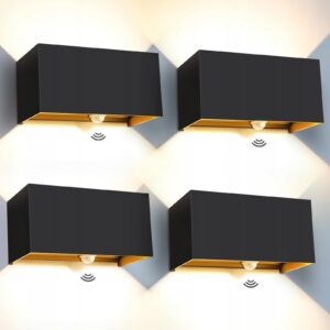 LAMPA ZEWNĘTRZNA KINGWEN 4 Szt. 20W LED Czujnik Ruchu, regulacja 3000K IP65