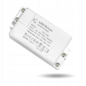Zasilacz LED 12 V 12 W Transformator LED 1 A, 230 V na 12 V