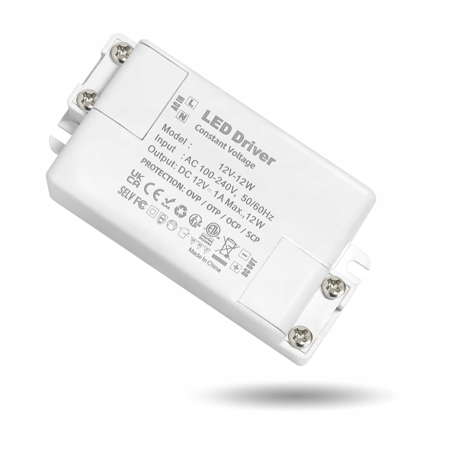 Zasilacz LED 12 V 12 W Transformator LED 1 A, 230 V na 12 V