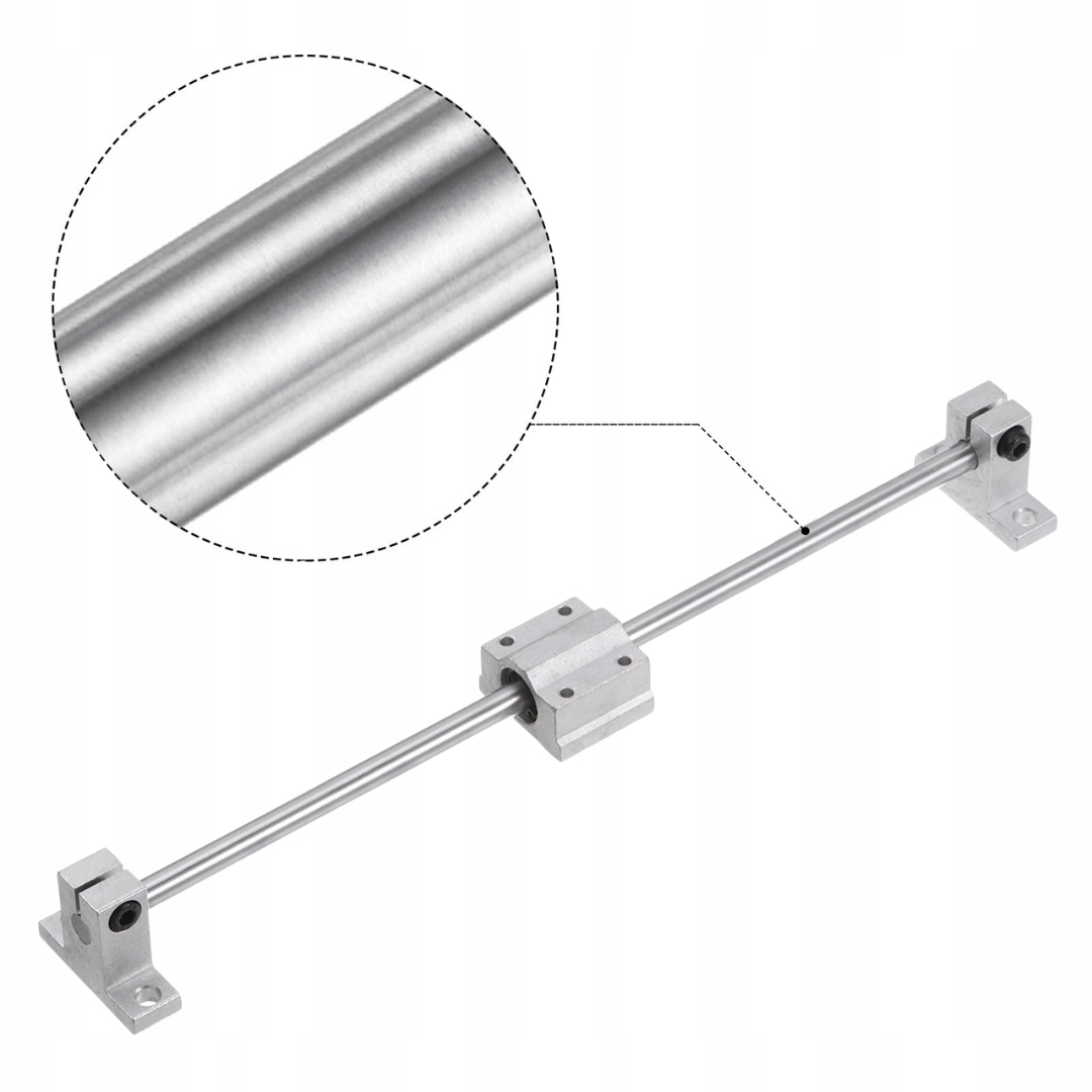Zestaw prowadnic łożysk liniowych Zestaw wału 2 szt. 8mmx300mm - obrazek 4