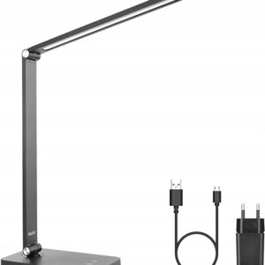 Mafiti lampa biurkowa LED, skłądana 3 st ściemniana, 5 barw światła białego