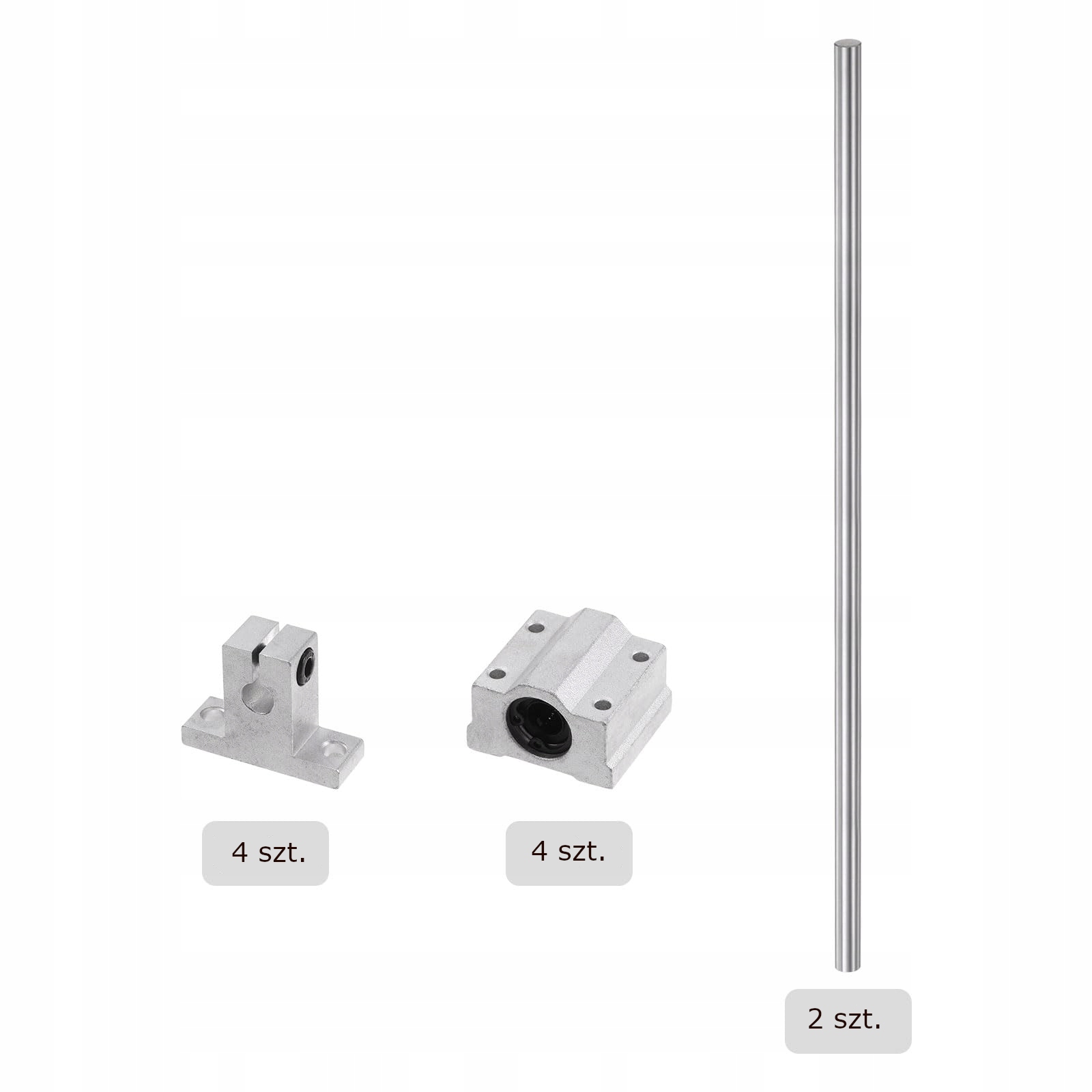 Zestaw prowadnic łożysk liniowych Zestaw wału 2 szt. 8mmx300mm - obrazek 7