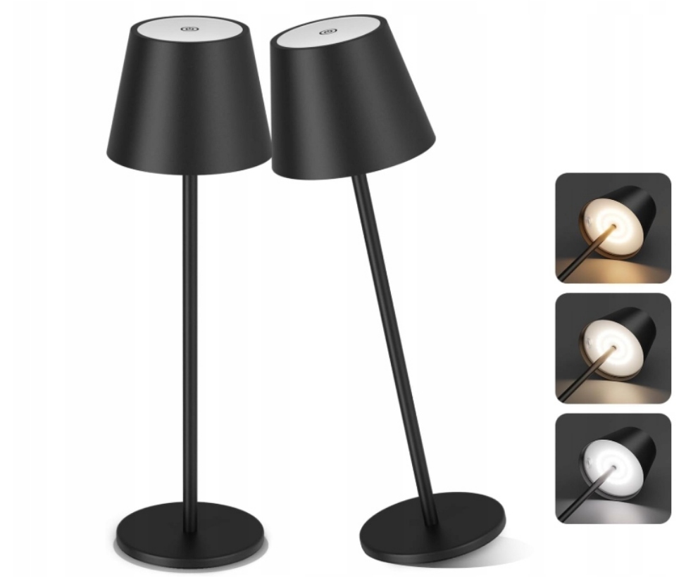 LAMPKI LAMPKA NOCNA LED USB NA DOTYK ZEWNĘTRZNA 3 BARWY ŚWIATŁA, 2 SZT.