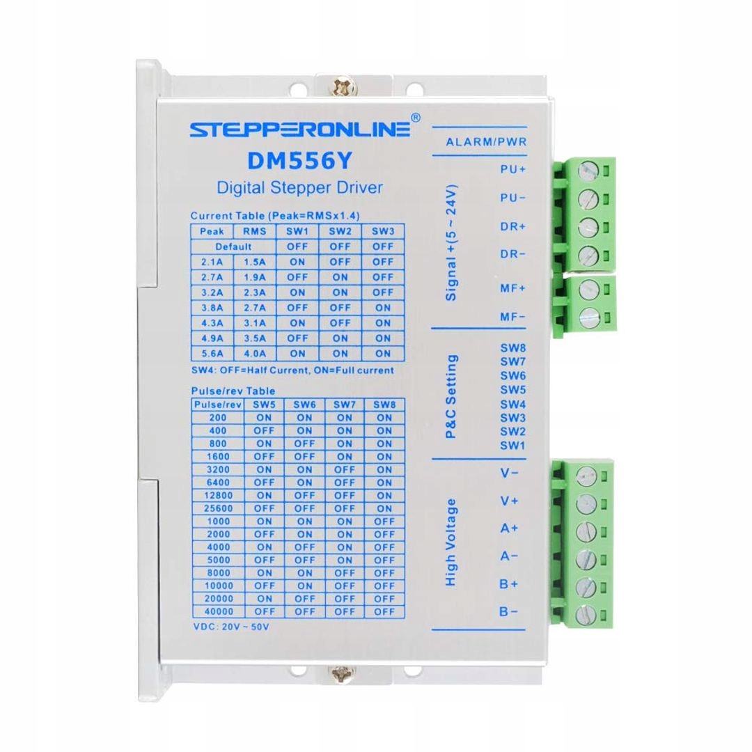 Zestaw CNC 1osiowy 3Nm 5A silnik krokowy Nema23 z napędem 100mm dł. obudowy - obrazek 2