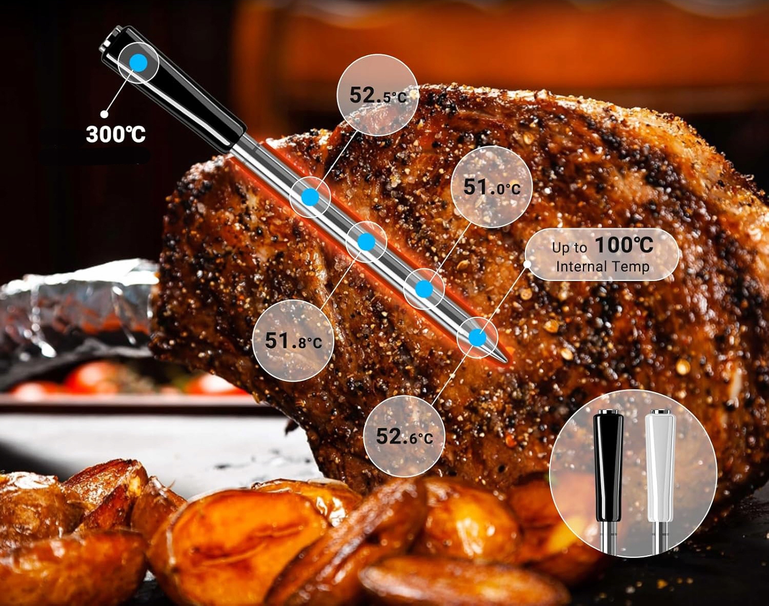 Termometr do grilla bezprzewodowy INKBIRD INT-12E-BW WiFi 5G Bluetooth 5.4 - obrazek 6