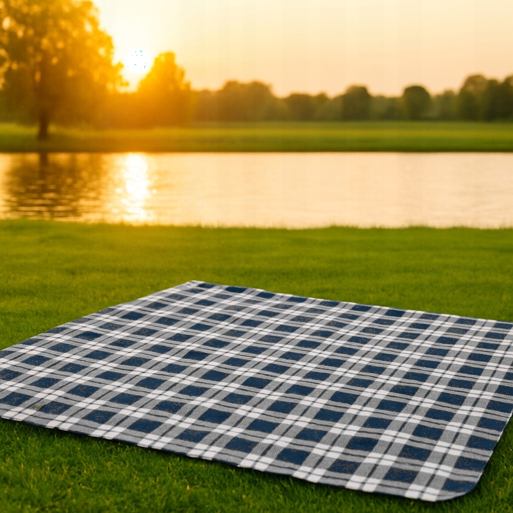 KOC PLAŻOWY XXL 200x200cm DUŻY PIKNIKOWY Z WODOODPORNĄ WARSTWĄ - obrazek 7
