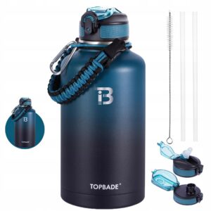 BUTELKA TERMOS, KUBEK 1,9L ZE SŁOMKĄ BIDON Ze Stali Nierdzewnej