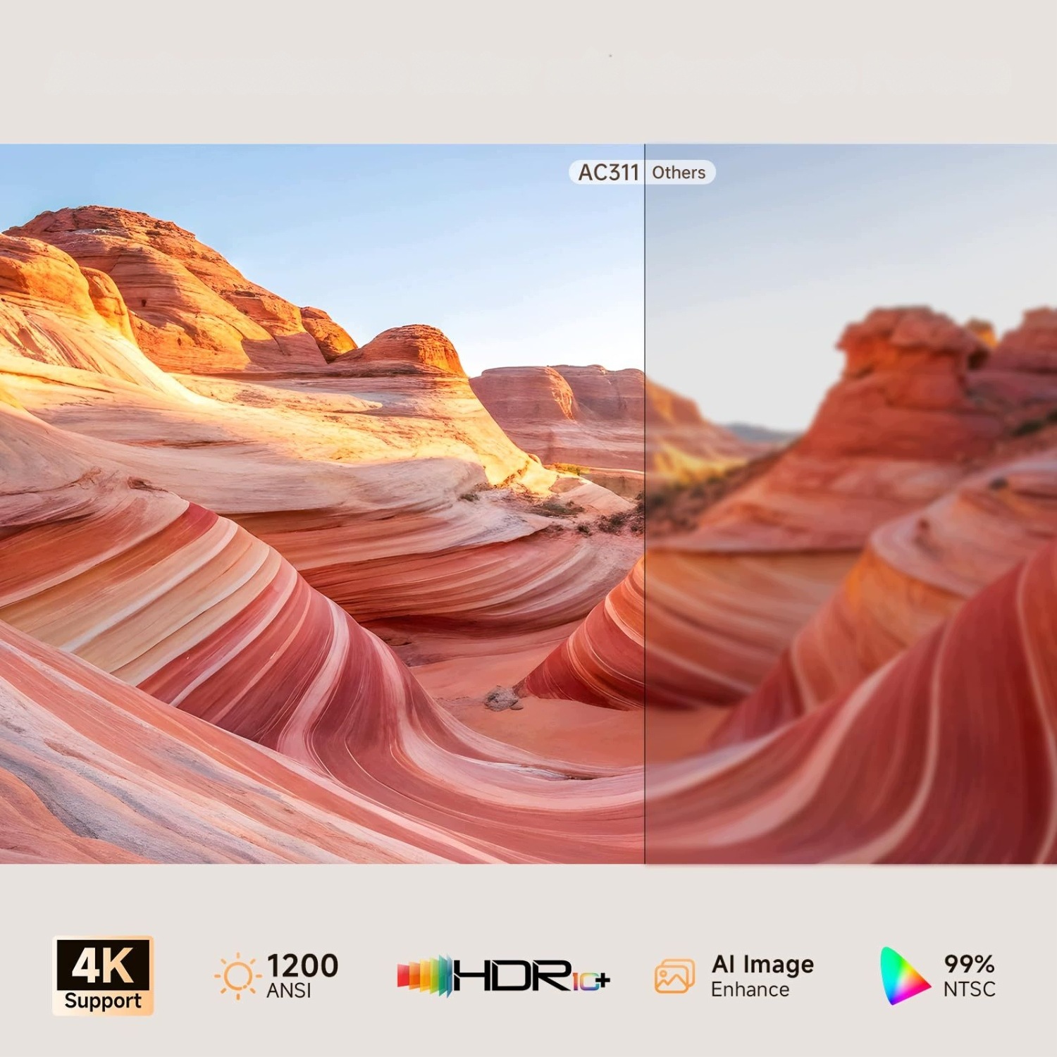 Projektor 4K WiFi Bluetooth autofokus- Netflix YouTube PrimeVideo & Dolby - obrazek 10