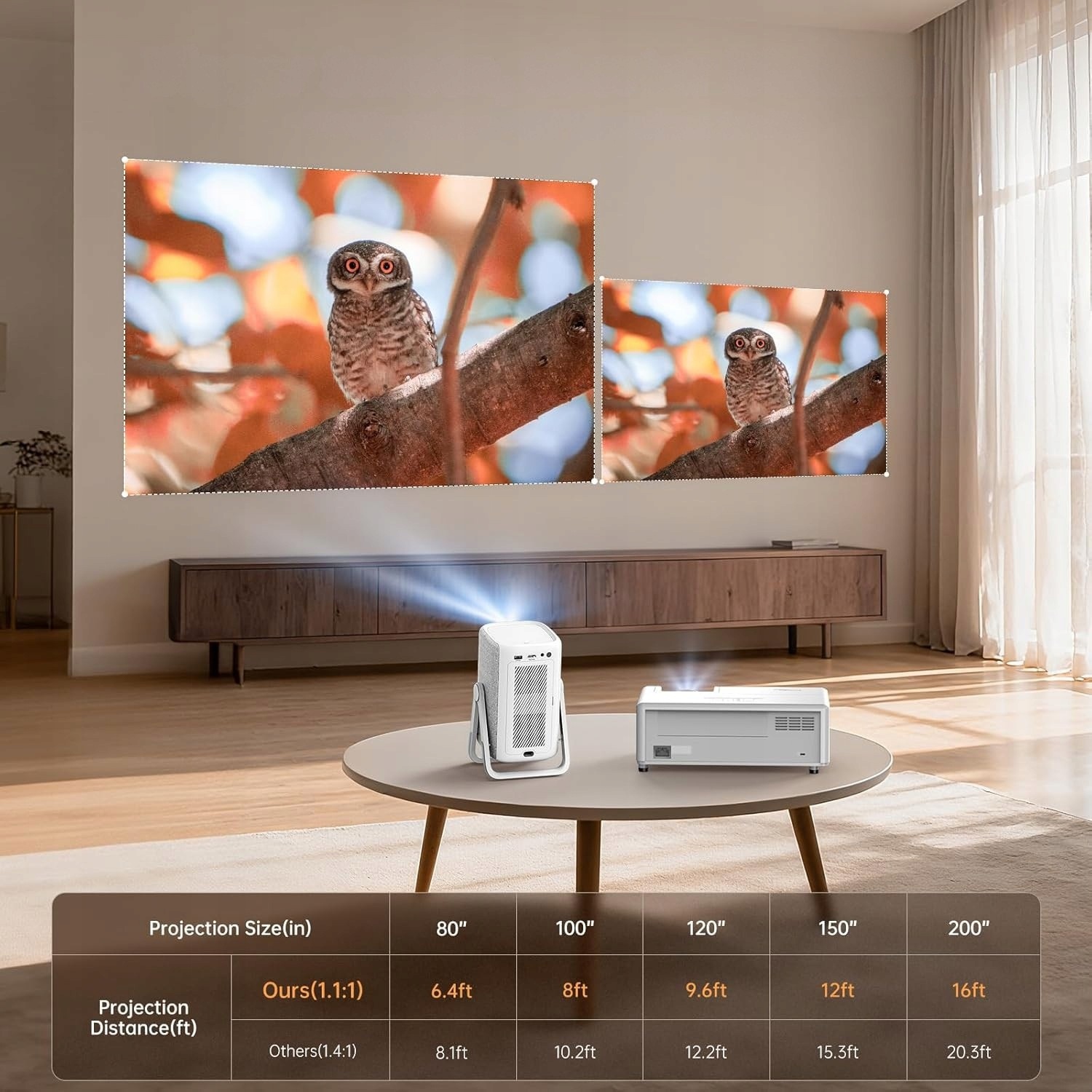 Projektor 4K WiFi Bluetooth autofokus- Netflix YouTube PrimeVideo & Dolby - obrazek 3